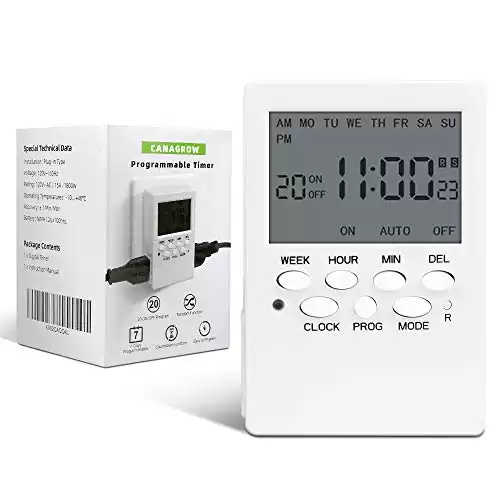 Canagrow Digital Programmable Outlet Timer