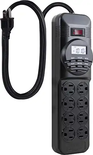 GE 7-Day Programmable Power Strip With Digital Timer