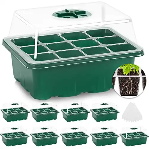MIXC Seed Starter Trays With Humidity Dome (10 Pack)
