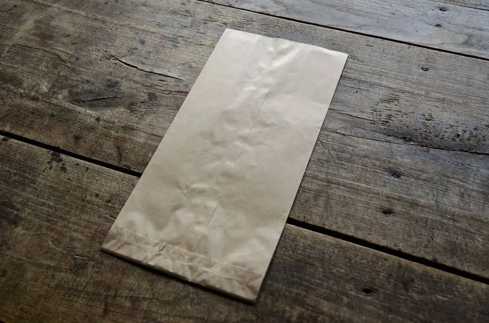 brown paper bag for drying autoflower weed