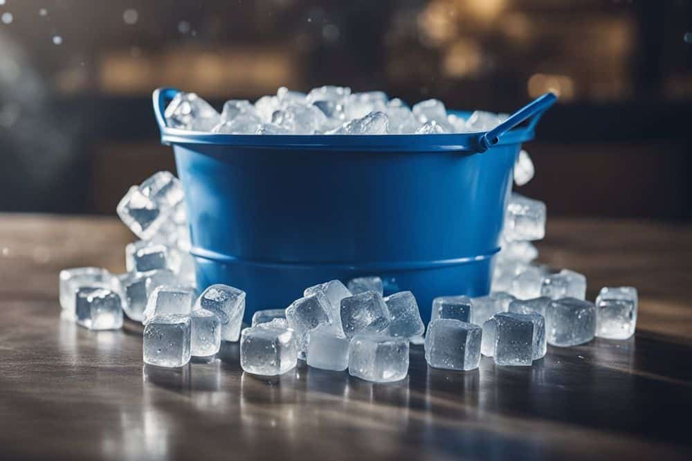 bucket full of ice